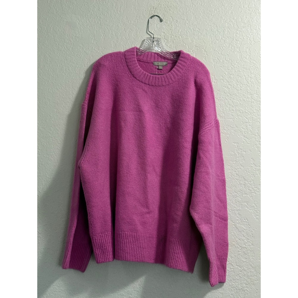 J.Crew Womens XXL Oversized Merino Wool Alpaca Blend Crewneck Sweater Pink